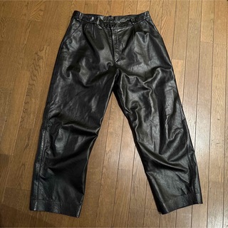 古着 BLACK wide leather pants(スラックス)