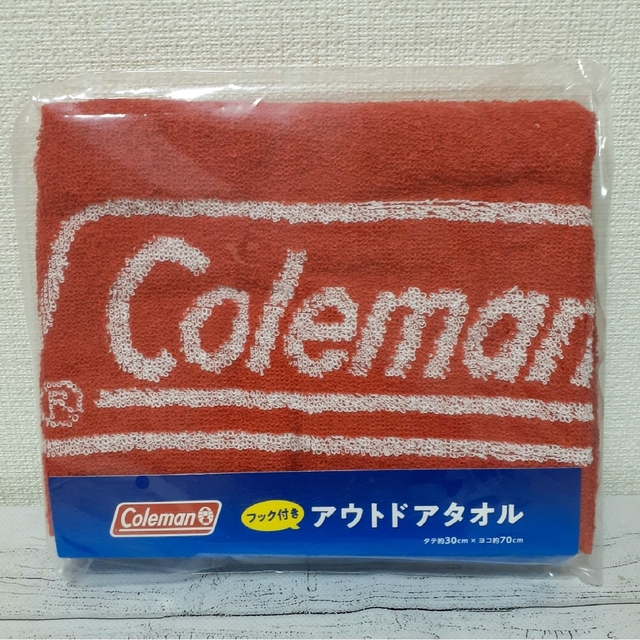 Coleman(コールマン)のコールマン アウトドア タオル スポーツタオル レッド 非売品 インテリア/住まい/日用品の日用品/生活雑貨/旅行(タオル/バス用品)の商品写真