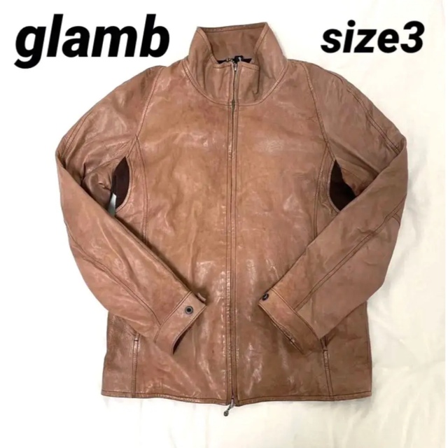 glamb - glamb シングルライダース ラムレザージャケット サイズ3の通販 by yuuri's shop｜グラムならラクマ