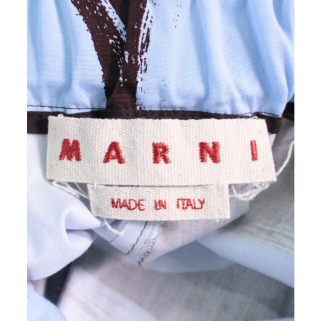 MARNI マルニ ロング・マキシ丈スカート 42(M位) 水色x茶(総柄) 【古着】【中古】