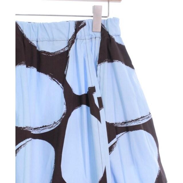 MARNI マルニ ロング・マキシ丈スカート 42(M位) 水色x茶(総柄) 【古着】【中古】