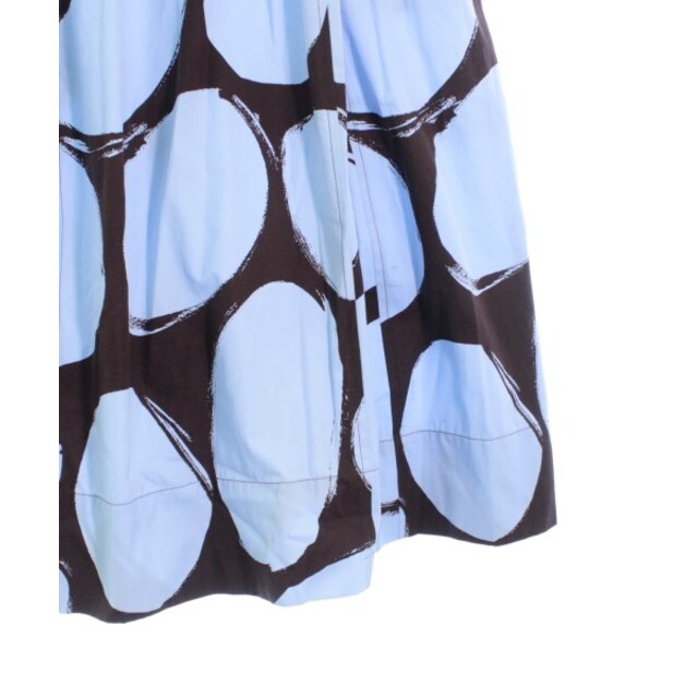 MARNI マルニ ロング・マキシ丈スカート 42(M位) 水色x茶(総柄) 【古着】【中古】