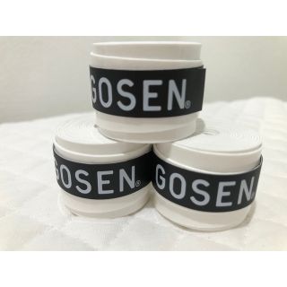 ゴーセン(GOSEN)のGOSEN グリップテープ 3個★迅速発送 白色 ゴーセン マイバチ✳︎色変更可(その他)