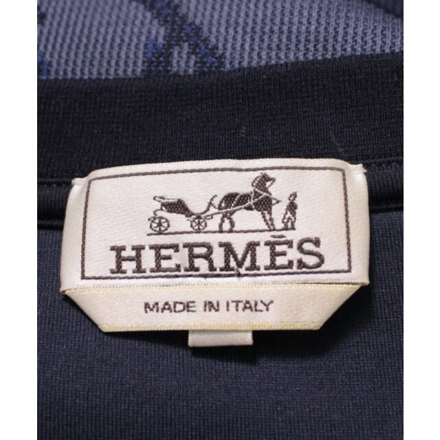 織り柄チェック HERMES エルメス スウェット XL 紺(総柄) - 通販