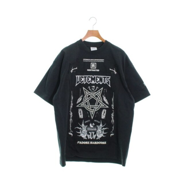 VETEMENTS(ヴェトモン)のVETEMENTS ヴェトモン Tシャツ・カットソー XS 黒 【古着】【中古】 メンズのトップス(Tシャツ/カットソー(半袖/袖なし))の商品写真