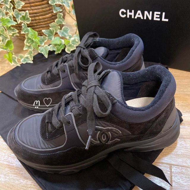 CHANEL シャネル  ココマークスニーカー  37　24cm　ブラック