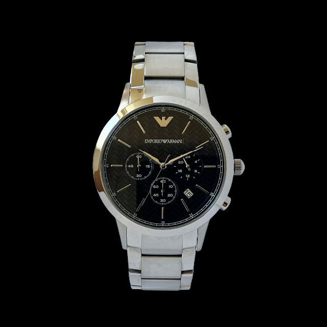 【新品未使用】定価４.７万★エンポリオアルマーニ★メンズ腕時計 ブラック黒