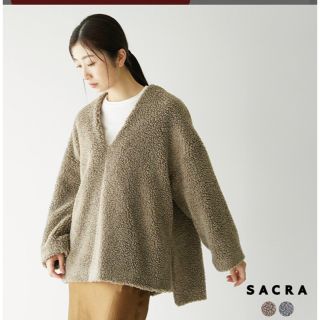 サクラ(SACRA)のサクラ SACRA プードル ファー Vネック プルオーバー(ニット/セーター)