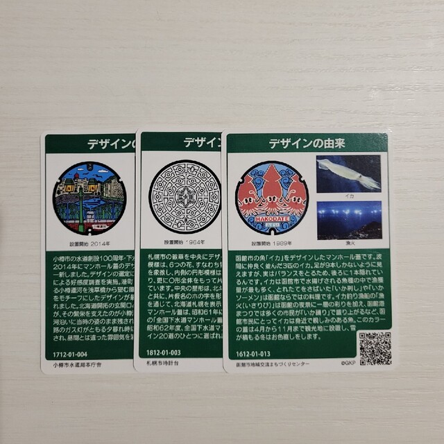 マンホールカード3枚 エンタメ/ホビーのアニメグッズ(カード)の商品写真