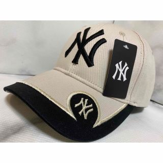 MLBニューヨーク・ヤンキースキャップ帽子 free size ベージュ(キャップ)