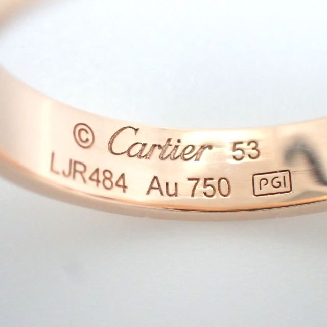 Cartier(カルティエ)の保証書付 カルティエ Cartier K18PG ミニラブリング 53号 #53 レディースのアクセサリー(リング(指輪))の商品写真
