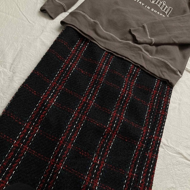 coen(コーエン)のコーエン　ツイードタイトスカート レディースのスカート(ロングスカート)の商品写真