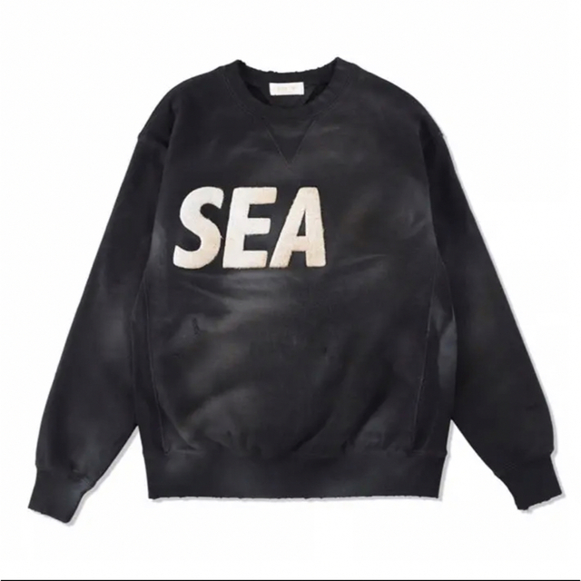 WIND AND SEA DAMAGED CREW NECK Ｌサイズ | フリマアプリ ラクマ