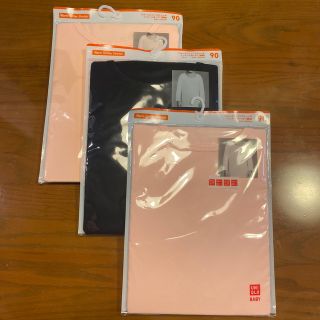 ユニクロ(UNIQLO)の新品　未使用　ユニクロ　ウォームコットンストレッチ　90　　長袖(下着)