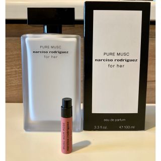 ナルシソロドリゲス(narciso rodriguez)のナルシソ ロドリゲス ピュア ムスク オードパルファム 100mlボトル【箱付】(香水(女性用))