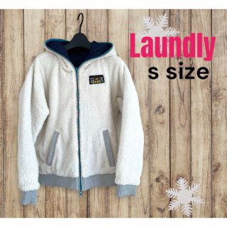 ランドリー(LAUNDRY)のランドリー リバーシブルパーカー モコモコ ドットスター白×紺  Sサイズ(ブルゾン)