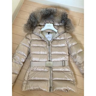 モンクレール MONCLER ショート丈フード付ダウン ピンクゴールド 0-