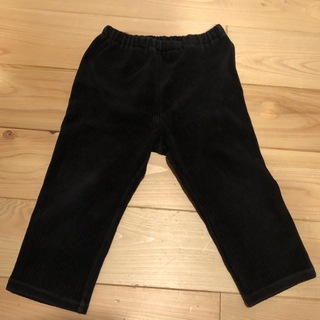 ムジルシリョウヒン(MUJI (無印良品))の無印　子供服　90 ベロアパンツ　ズボン　黒(パンツ/スパッツ)