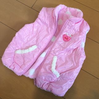 ミキハウス(mikihouse)の【ほぼ未使用!】ミキハウス  あったかリバーシブルベスト(ジャケット/上着)