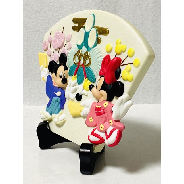 【 希少 】Disney ミッキー & ミニー 陶器製羽子板 お正月飾り
