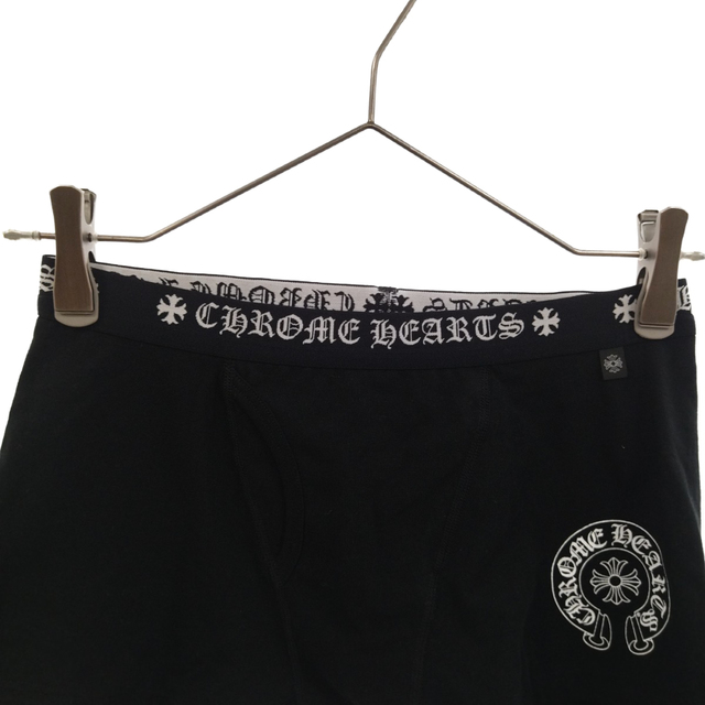 CHROME HEARTS クロムハーツ SHORT BOXER ホースシューロゴプリントショートボクサーパンツ コットンボクサーパンツ アンダーウェア ブラック