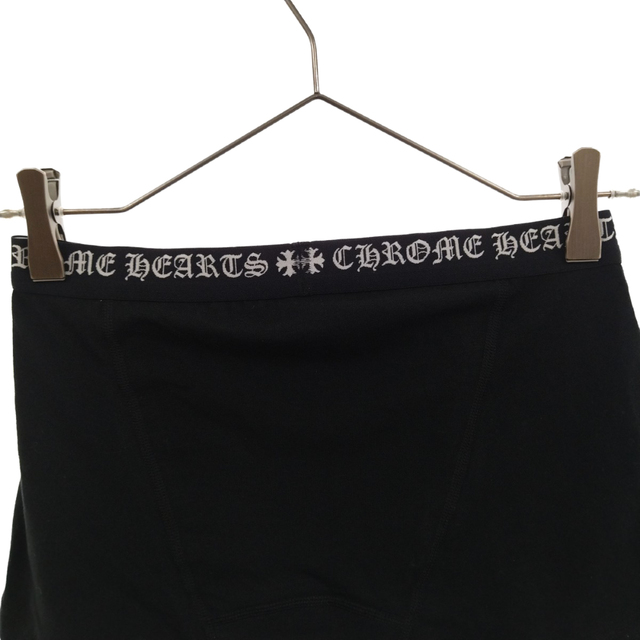 CHROME HEARTS クロムハーツ SHORT BOXER ホースシューロゴプリントショートボクサーパンツ コットンボクサーパンツ アンダーウェア ブラック