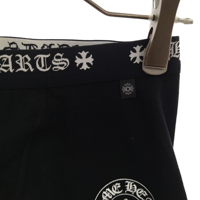 CHROME HEARTS クロムハーツ SHORT BOXER ホースシューロゴプリントショートボクサーパンツ コットンボクサーパンツ アンダーウェア ブラック