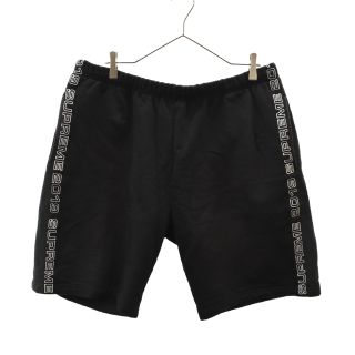 シュプリーム(Supreme)のSUPREME シュプリーム 19SS Topline Sweatshort トップラインサイドロゴ刺繍ラインスウェットショートパンツ ショーツ ブラック(その他)