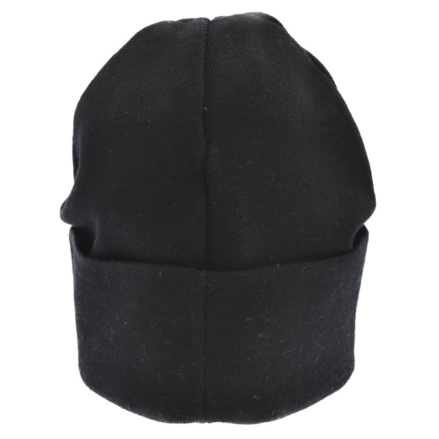 OFF-WHITE(オフホワイト)のOFF-WHITE オフホワイト 21AW OW LOGO BEANIE OMLC012F21KNI001 ロゴ刺繍ニットキャップ ビーニー 帽子 ブラック メンズの帽子(ニット帽/ビーニー)の商品写真