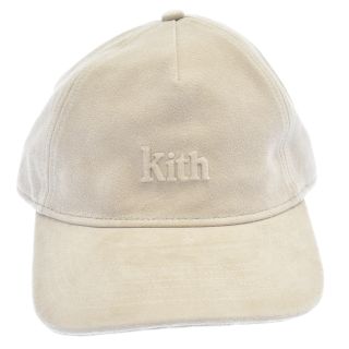 KITH キス ゴートスウェードレザー ロゴ キャップ 帽子 ベージュ