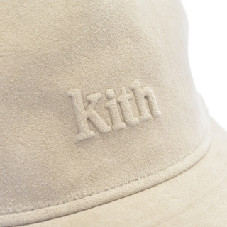 KITH キス ゴートスウェードレザー ロゴ キャップ 帽子 ベージュ