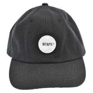 ダブルタップス(W)taps)のWTAPS ダブルタップス 20SS 201HCDT-HT03 T-6L 01 CAP. COTTON. OXFORD オックスフォードコットンキャップ ロゴワッペン付き6パネルキャップ 帽子 ブラック(キャップ)