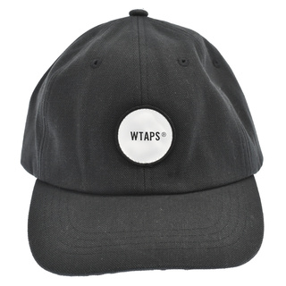 ダブルタップス(W)taps)のWTAPS ダブルタップス 20SS 201HCDT-HT03 T-6L 01 CAP. COTTON. OXFORD オックスフォードコットンキャップ ロゴワッペン付き6パネルキャップ 帽子 ブラック(キャップ)
