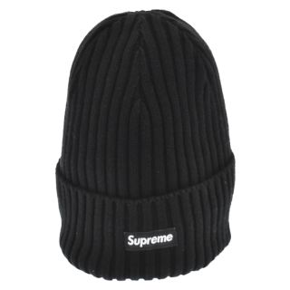 シュプリーム(Supreme)のSUPREME シュプリーム Overdyed Ribbed Beanie オーバーダイドリブビーニー スモールボックスロゴ ニット帽 ニットキャップ ブラック(ニット帽/ビーニー)