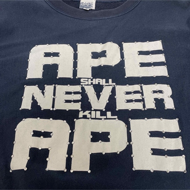 BAPE スワロフスキー スウェット APE ベイプ エイプ アベイシングエイプ