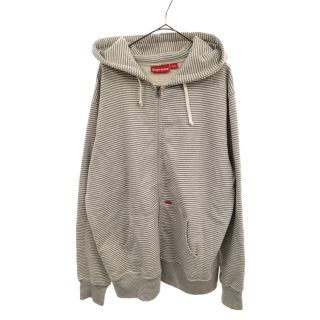 シュプリーム(Supreme)のSUPREME シュプリーム 10SS Striped Zip Up Hoodie ボーダーストライプジップパーカー ホワイト(パーカー)