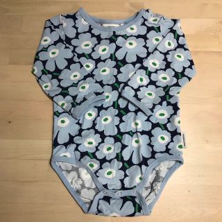 マリメッコ(marimekko)のマリメッコ ウニッコ ロンパース ブルー 80cm(ロンパース)