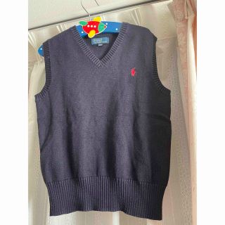 ポロラルフローレン(POLO RALPH LAUREN)のmeg様専用♡美品　ラルフローレン　Vネック　ウール　ニット　ベスト　紺(ニット)