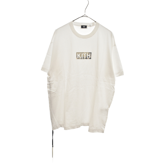 KITH キス Canvas Tile Box Logo Tee キャンバスタイル柄ボックスロゴ半袖Tシャツ ホワイト KH030112