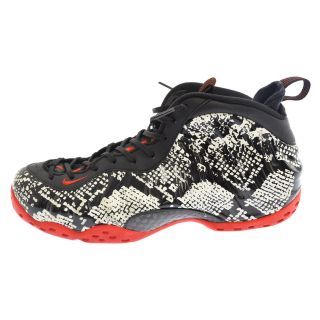 ナイキ(NIKE)のNIKE ナイキ AIR FOAMPOSITE ONE SNAKESKIN ア フォームポジット ワン スネークスキン ミドルカットスニーカー ブラック 314996-101 US9(スニーカー)