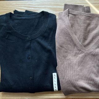 ムジルシリョウヒン(MUJI (無印良品))のカーディガン＆Vネックニット今日だけお値下げ(ニット/セーター)