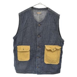 キャピタル(KAPITAL)のKAPITAL キャピタル Stripe Vest ストライプ ベスト ネイビー(ベスト)