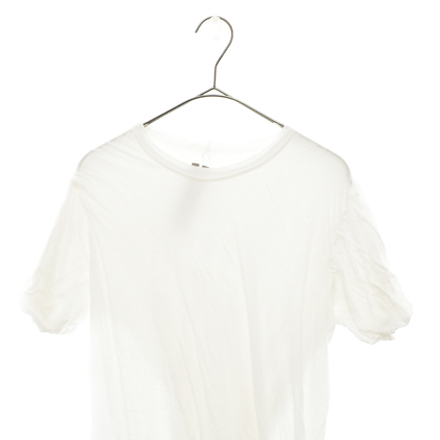 Rick Owens(リックオウエンス)のRick Owens リックオウエンス 19SS ROUND NECK T-SHIRT ビスコースシルクTシャツ カットソー ホワイト RU19S2256 メンズのトップス(Tシャツ/カットソー(半袖/袖なし))の商品写真