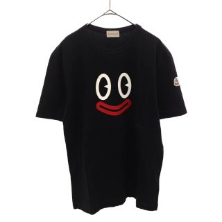 モンクレール(MONCLER)のMONCLER モンクレール Friend whith You FACE PRINT TEE B20968032250 83105 フェイスプリント半袖Tシャツ カットソー ブラック(Tシャツ/カットソー(半袖/袖なし))