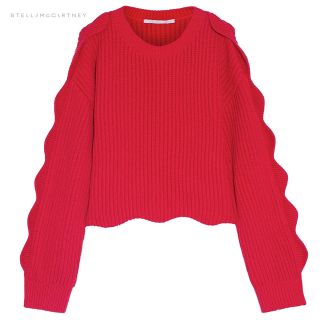 ステラマッカートニー(Stella McCartney)の新品ステラマッカートニーざっくりコットンニット赤#34(ニット/セーター)