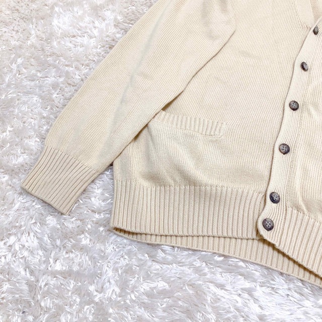 EASTBOY(イーストボーイ)のEAST BOY イーストボーイ　カーディガン  綿　ベージュ　11号　制服 レディースのトップス(カーディガン)の商品写真