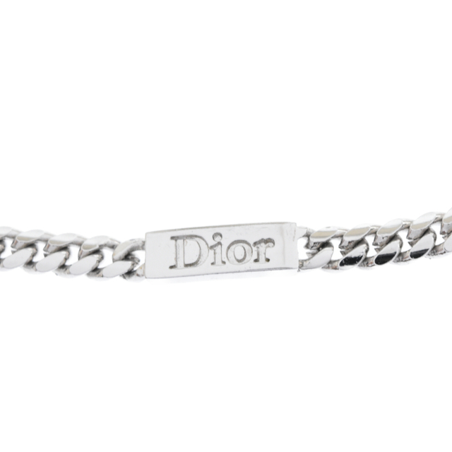 DIOR ディオール ロゴプレート喜平ブレスレット シルバー