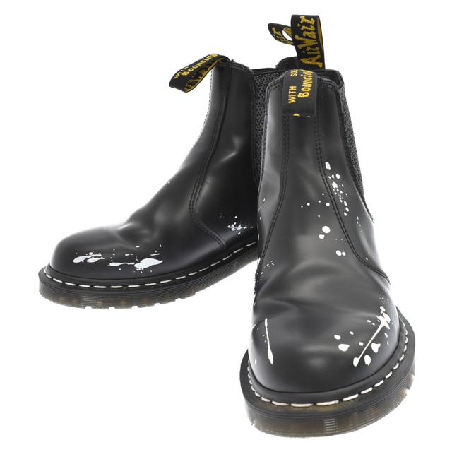 NEIGHBORHOOD(ネイバーフッド)のNEIGHBORHOOD ネイバーフッド ×Dr.Martens 2976 ドクターマーチン ペイント加工チェルシーブーツ ブラック 27592922 メンズの靴/シューズ(ブーツ)の商品写真