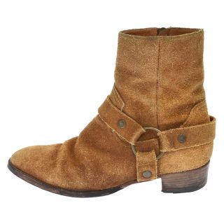 サンローラン(Saint Laurent)のSAINT LAURENT PARIS サンローランパリ Classic Wyatt Harness Suede Ring Boot クラシックワイアットハーネススウェードリングブーツ ブラウン 420090(ブーツ)