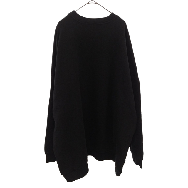 RAF SIMONS ラフシモンズ 22AW altered reality destroyed sweatshirt フロントグラフィックプリント クルーネックスウエットシャツ 222-M168 ブラック